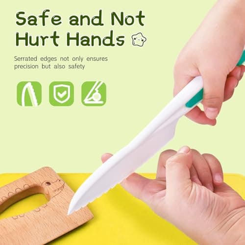 17 Pcs Kids Knife Set for Real Cooking Safe Kitchen Tools for Ages 4+ - Thumbnail 5
