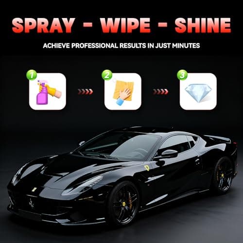 WEICA Black Car Coating Spray Wax | Ceramic Shine Wax for Black Cars - Thumbnail 5