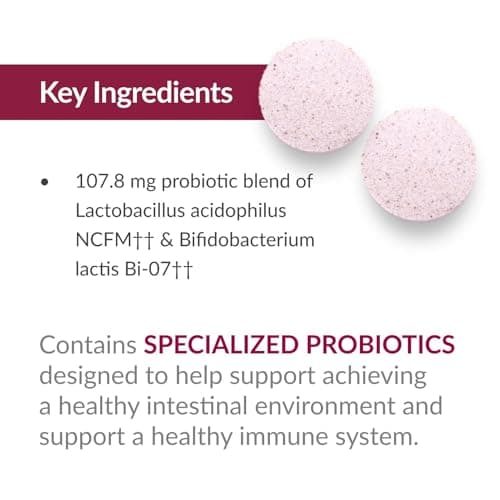 Bariatric Advantage Chewable FloraVantage Probiotic - 10 Billion CFUs - Probiotic Supplement - Supports Gut Health & Immune System* - Vegetarian & Gluten-Free - Grape Flavor - 90 Count - Thumbnail 6