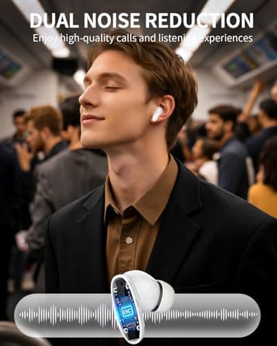 KDYNIX True Wireless Earbuds, Bluetooth 5.4 Headphones with Dual ENC ANC Noise Canceling, 13mm Drivers for Deep Bass Stereo, IPX7 Waterproof, 18H Playtime, USB-C Charging Case for iPhone Android - Thumbnail 3