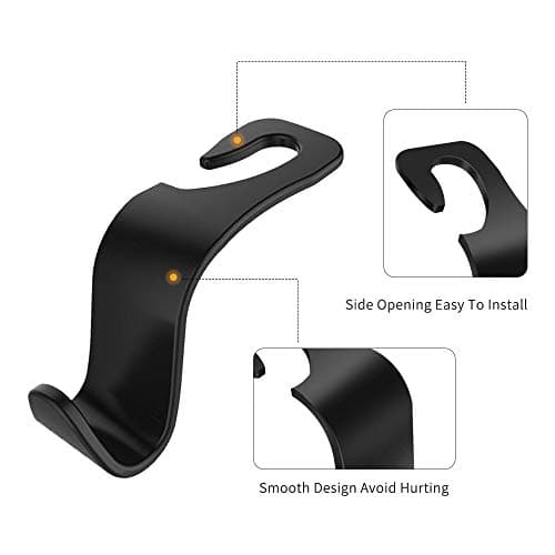 VTECHOLOGY Car Seat Headrest Hook 8Pack Vehicle Bag Hooks Seat Hook Backseat Headrest Hangers Storage for Purses,Grocery Bags,Coats,Car Water Bottle Hook - Thumbnail 6
