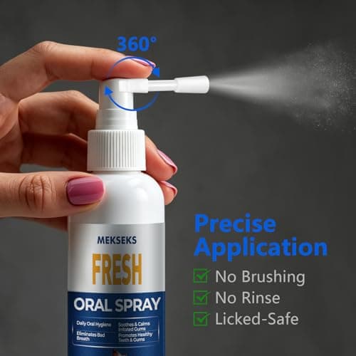 Fresh Breath Dental Care Spray for Dogs and Cats – Oral Clean Solution, Soothes Gums, Gentle Herbal Formula with Chrysanthemum & Honeysuckle, Daily Oral Hygiene, 120ml Easy Spray for Home & Travel - Thumbnail 3