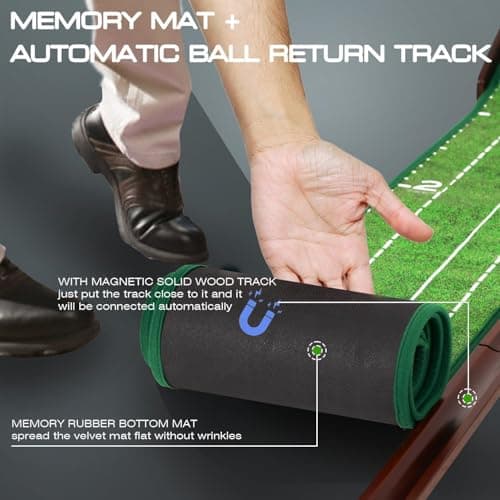 Golf Putting Mat Putting Green for Indoor Golf Putting Mat - Outdoor Putting Green with Ball Return 2.5in & 3.5in Holes, Putting matt for Golf Practice,Portable Easy to Clean,Great Golf Gifts. - Thumbnail 3