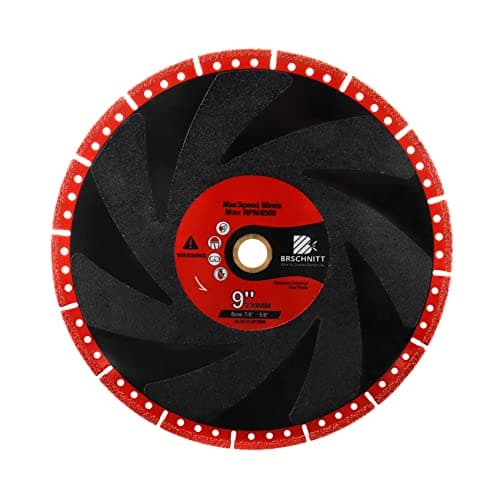 Metal Cutting Diamond Blade 9"- BRSCHNITT 230mm All-Purpose Diamond Saw Blade for Rebar Sheet Metal Angle Iron Stainless Steel Concrete. - Image 1