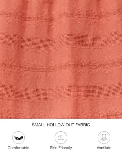 BTFBM Spring Dresses for Women 2026 Casual Long Sleeve V Neck Elastic Waist Lightweight Maxi Wedding Guest Dress Pockets(Orange, X-Large) - Thumbnail 5