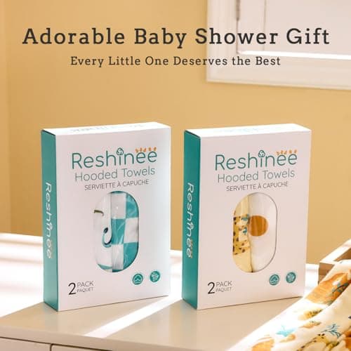 Baby Hooded Towel, 2 Pack Bath Towel for Boy or Girl, Soft Baby Bath Towel, Shower Gifts for Newborn, Infant, Toddler (29 X 29 Inch) - Thumbnail 5