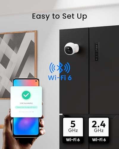 youkey Magnetic Indoor Security Camera Wireless, 2K Battery Powered Camera, No Subscription, Built-in 8GB Storage, Wire-Free for Renters, Compatible with Alexa & Google, Pet/Baby Monitor(S320) - Thumbnail 5