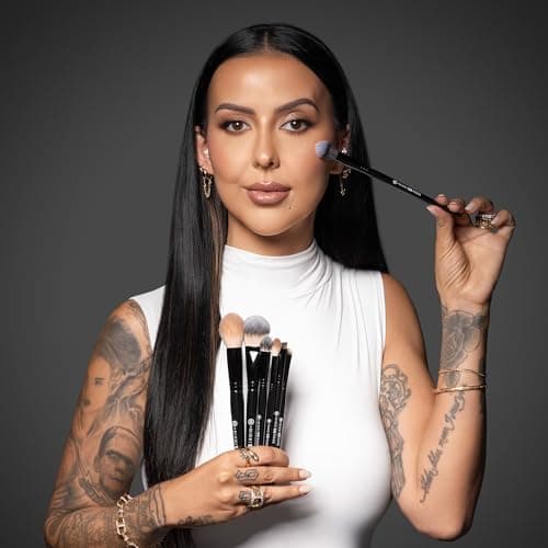 BK BEAUTY - NIKKI LA ROSE N14 PETITE PRECISION CONCEALER BRUSH - Multi-Tasking Tapered Makeup Brush for Under-Eye, Concealer, Powder, & Small Areas - Thumbnail 3