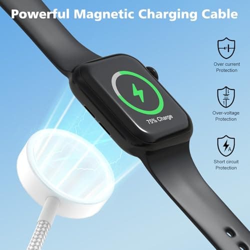 4-in-2 Multi Charging Cable for Apple Watch Charger - Portable USB C Charger for iPhone 17 Pro Max, Airpods, Travel Essentials - Thumbnail 5