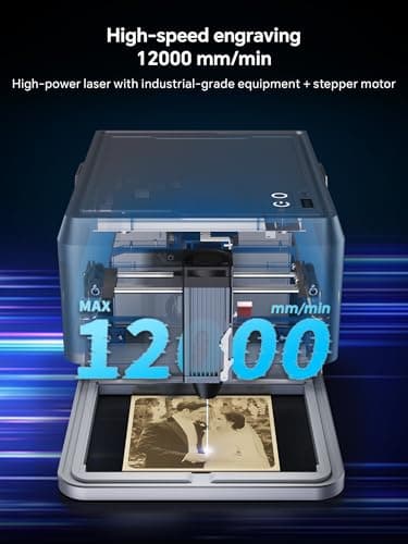Carverall 5W Desktop Laser Engraver with Camera, WiFi & AI, A1 Pro AA Beginner Smart Laser Engraver Machine for Home DIY, Beginners, Personal Gifts Engraves Wood/Leather/Paper/Glass/Food, Class 1 - Thumbnail 6