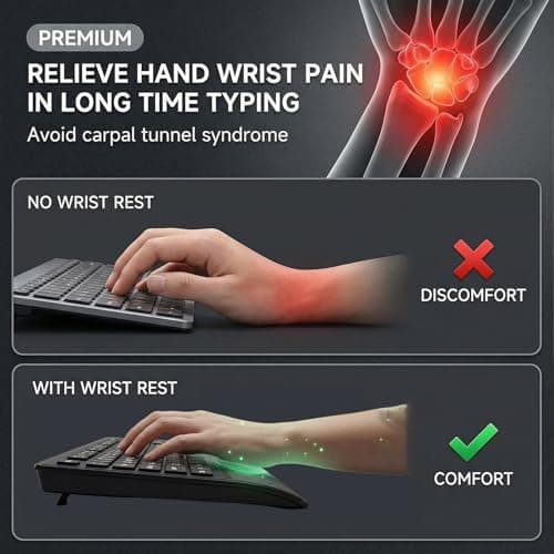 Large Print Computer Keyboard - High Visibility Big Letter Keyboard for Seniors and Visually Impaired,Low Vision Individuals Easy to See,Laser Etched Keys (Non-Fade) Full Size Keyboard for PC,Windows - Thumbnail 4