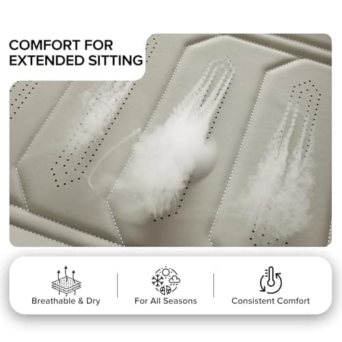 2 Pack Front Leatherette Seat Covers Faux Leather Bottom Car Seat Covers, Super Breathable,Anti-Slip,Universal Seat Covers for Cars,Full Wrapping Edge Fit for Most Sedans SUV Pick-up (2 Pack Gray) - Thumbnail 4