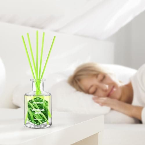 SCENTORINI Citronella Reed Diffuser Set, 6.7 Fl Oz Summer Scented Diffusers for Home, Citronella Oil Reed Diffusers, Suitable for Bedroom, Bathroom, Patio, Camping, Courtyard, Pool, Outdoor Use - Thumbnail 4