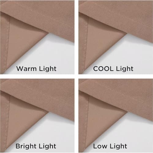 Joydeco Velvet Curtains Rose Beige Blackout Curtains Thermal Insulated 108 inches Long Window Curtains Soft Room Darkening Drapes for Bedroom Living Room Elegant Rod Pocket 2 Panels Rose Beige - Thumbnail 6