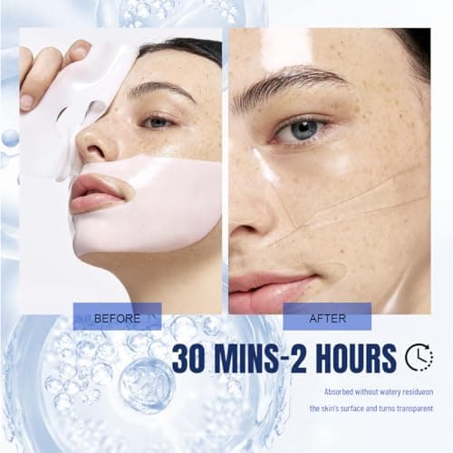 MMV Collagen Face Mask 4-Pack Bio-Collagen Real Deep Overnight Mask for Women’s Skincare Deep Hydration & Pore Tightening Facial Mask - Thumbnail 5