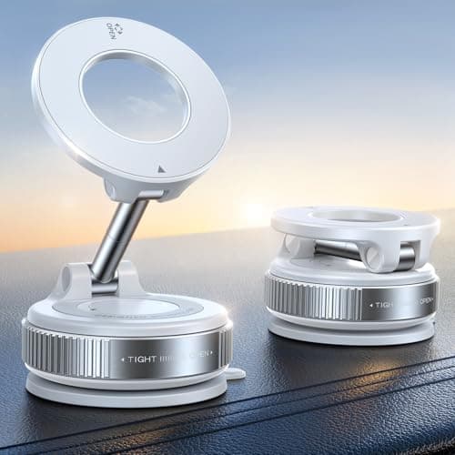 JOYROOM Vacuum Magnetic Car Phone Holder, Strongest Suction Cup 360° Adjustable Magsafe Car Phone Mount, Foldable Cell Phone Holders for Your Car for iPhone 16 Pro Max 15 14 13 12 Plus/Android