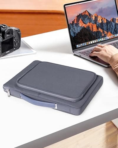 360 Protective Laptop Case,16-inch MacBook Pro M4/M3/M2/M1 Pro/Max, Water-Resistant Laptop Bag Sleeve with Accessory Pocket (Grey) - Thumbnail 3