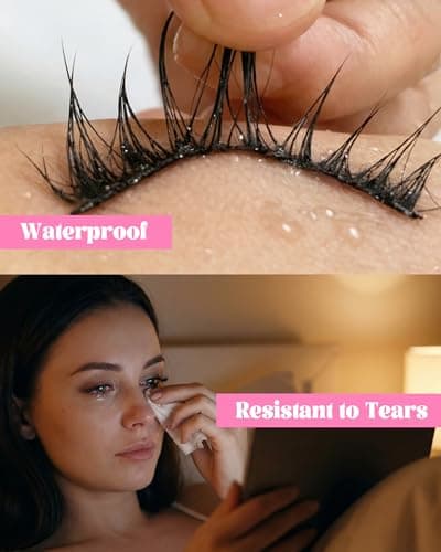 Strong Hold Strip Lash Glue Long Lasting, Waterproof Eyelash Glue for Sensitive Eyes, Latex-Free Quick Dry Clear Eyelash Glue, Precision Brush Tip for Beginner Friendly by Obeyalash (White 0.17oz) - Thumbnail 4