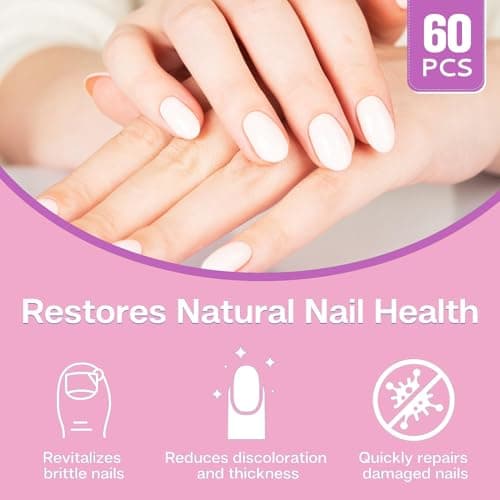 Fungal Nail Patches 60 Pcs – Extra Strength Hydrogel Treatment for Toenail Fungus, Upgraded Overnight Repair Nail Patches, 8-Hour Nighttime Nail Fungus Patches for Nail Fungus Treatment - Thumbnail 5