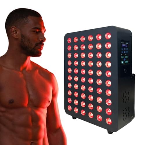 SUBRUN Red Light Therapy Panel, Dual Chip LED 660nm 850nm Near Infrared Light for Body & Face, High Power Red Light Therapy Device for Muscle Recovery, Joint Pain Relief, Skin Rejuvenation at Home
