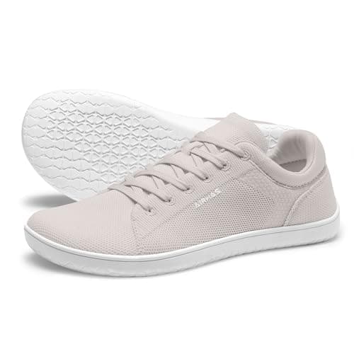 AIRHAS Womens Minimalist Barefoot Shoes Zero Drop Wide Toe Box Shoes Lightweight Casual Fashion Sneakers for Women(Taupe,9.0) - Image 1