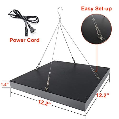 Hytekgro LED Grow Light 225 LEDs Plant Lights Red Blue White Panel Growing Lamps for Indoor Plants Seedling Vegetable and Flower (2 Pack) - Thumbnail 6