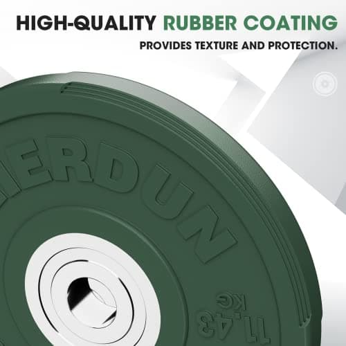 FEIERDUN 2" Color Olympic Bumper Plate Weight Plate 160LBS for Strength Training - 100% Virgin Rubber - Thumbnail 4