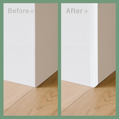 6Pcs 48" Wall Corner Protector,Pre-Cut Wall Corner Protector Guard Protection,Wood Grain Corner Trim for Door,Window Frames,Wooden Wall Edges(6Pcs-White) - Thumbnail 5