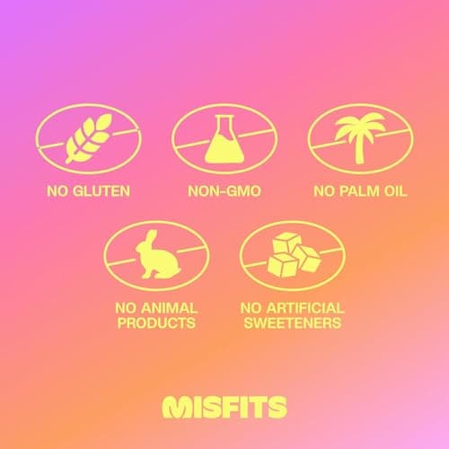 Misfits Protein Bar Variety Pack | Nutrition Bars - 14-15g Protein, 1g Sugar, Plant-based, Low Carb, Non-GMO, Gluten Free Snacks | Sample Pack of 5 - Multiple Flavors - Thumbnail 3