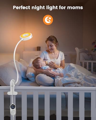 Glocusent 72 LED Clip on Lamp, Reading Lamp with Amber Ring& Amber Mode - Thumbnail 4