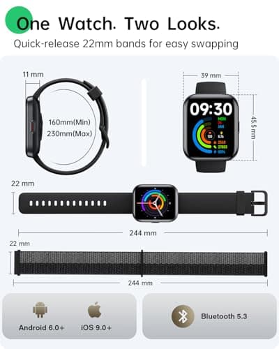 Smart Watches for Women Men, 1.83" HD Alexa Smart Watch for Android & iPhones (Calls/SMS/Reminders), Fitness Watch with Heart Rate Monitor, Sleep/Step Count Tracker, 120+ Sport Modes Pedometer Watch - Thumbnail 6