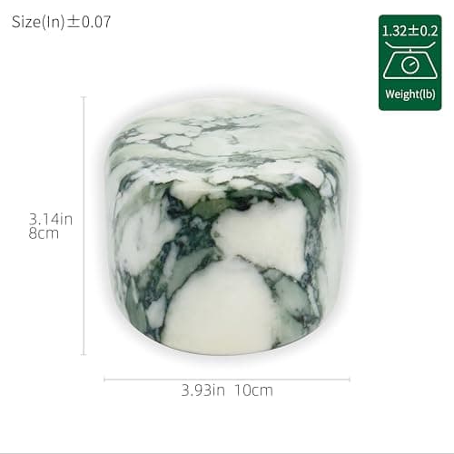 Marble Lamp Night Light Touch Bedside Table Lamp for Bedroom,Type-C Rechargeable Small Desk Bedside Small Lamps,Eye Caring Dimmable LED Ambient lamp (Calacatta Green) - Thumbnail 3
