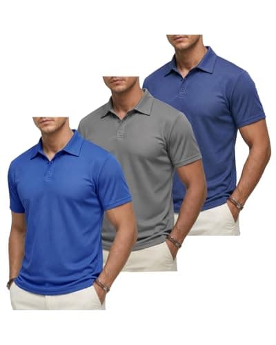 Liloak Mens Polo Shirts Short Sleeve Pack Polo T-Shirts Tees for Men Golf Business Casual and Work - Image 1