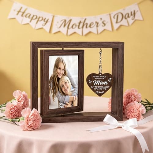 Boiveco Mothers Day Gifts for Mom from Daughter Son, New Moms and First Time Mom Gift for Mother Wife Birthday Christmas Mothers Day Picture Frame Display Two 4x6 Photos - Thumbnail 2