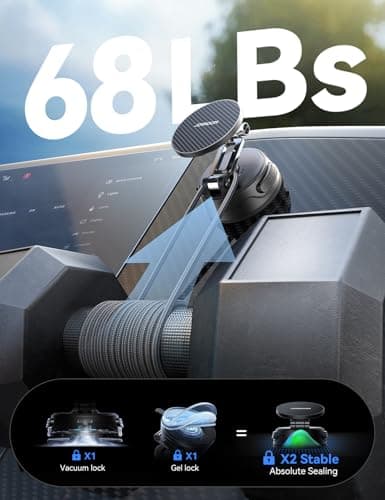 JOYROOM Car Mount for iPhone, [Tri-Fold] MagSafe iPhone Car Mount, [Suction Pro+Gel Base] 360° Rotation iPhone Car Holder, Strong Magnet for iPhone 17 Pro Max and Other Series[Not for Charging] - Thumbnail 5