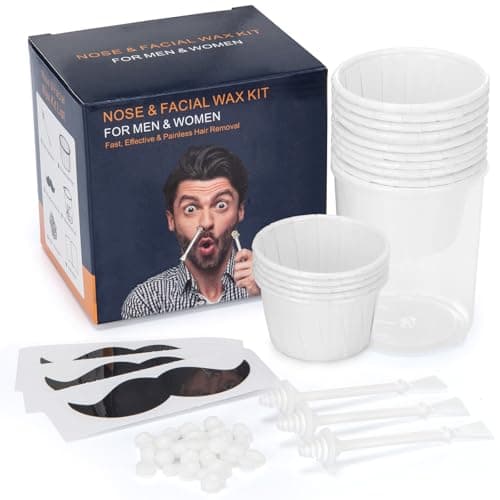 AUZEAL Nose Wax Kit Men With 30 Nose Waxing Sticks, Nose Hair Wax Kit With100g Wax, Up to 20 Uses, Safe, Quick and Painless Nose Hair Removal for Men - Image 1