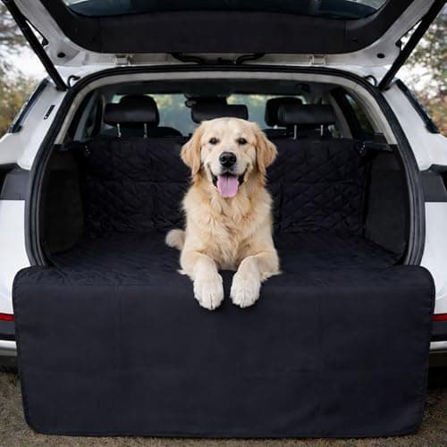 ThermoHalo Waterproof SUV Dog Cargo Liner Mat - Heavy Duty Pet Seat Cover for SUV Sedan Van, Non-Slip Back Trunk Protector with Bumper Guard, Large Universal Fit (Black) (CHBX-D-01) - Image 1