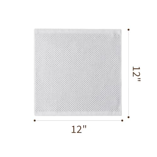 LikGuest Cotton Dish Cloths 6 Pack,12x12 Inch – Super Absorbent, Quick-Dry & Reusable Kitchen Cleaning Cloths, Lint-Free Washable Towels for Dishes, Glass & Household Use(White) - Thumbnail 2