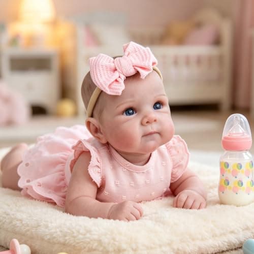 Milidool Reborn Baby Dolls - 20-Inch Real Life Baby Doll with Poseable Limbs and Feeding Kit, Weighted Newborn Lifelike Baby Doll Gift Set for Seniors, Collectors and Kids 3+ - Thumbnail 2