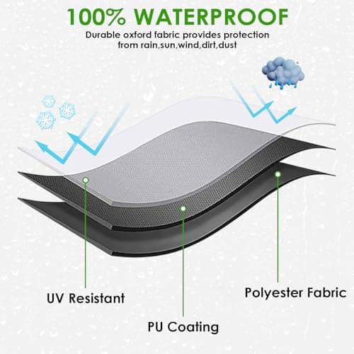 Jungda Outdoor Prep Cart Cover for Nuuk 42 Inch Outdoor Kitchen Island and BBQ Serving Cart,Heavy Duty Waterproof Patio Prep Table Cover Grill Carts Covers - Thumbnail 6