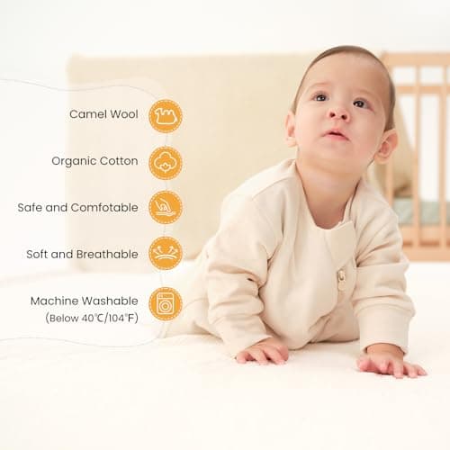 Unisex Sleeping Bag for Babies and Toddlers 1.0 Tog Sleep Sack 6-18 Months, Newborn Sleep Sack, Wearable Blanket Baby, One Piece Long Sleeves, Gifts for Baby - Thumbnail 2