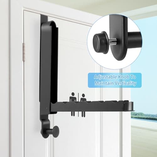Over The Door Drying Rack, 1 Pack Foldable Over The Door Hooks Hanger for Laundry Clothes Heavy Duty Door Organizer Rack Coat Towels Hanging Storage for Bedroom Bathroom Kitchen - Thumbnail 5