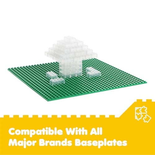 Lekebaby Classic Building Bricks, 200 Piece 2x4 Building Blocks STEM Creative Building Toys Compatible with All Major Brands, Educational Toy for Boys Girls 6 Years Old and Up(2x4 Transparent White) - Thumbnail 5