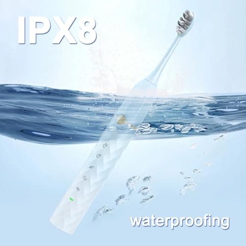 Seapeoa Electric Toothbrush Set, Equipped with 10 Brush Heads and Travel case, IPX8 Waterproof, 2-Minute Timer, 42000 high-Frequency Vibrations, 5 Modes, The First Choice for Gift Giving - Thumbnail 6