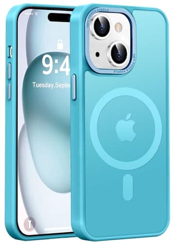 Newfuture Magnetic for iPhone 15 Case [Compatible with Magsafe] [Military Grade Drop Protection] Translucent Matte Anti-Fingerprint Shockproof Phone Case for iPhone 15 6.1 inch, Lake Blue - Image 1