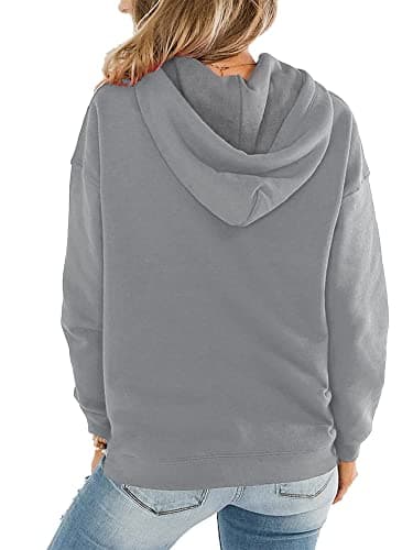 STOLKISS Women Athletic Hoodies Pullover Long Sleeve Loose Thin Lightweight Sweatshirt Tops Fashion Spring Hoody with Pocket - Thumbnail 4
