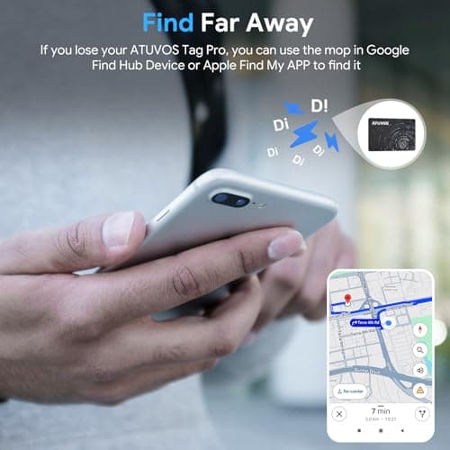 ATUVOS Air-Tag Wallet Tracker Card Ultra Slim 1.6mm for Android & iOS, Dual System Rechargeable Item Locator Works with Google Find Hub or Apple Find My APP for Luggage, Suitcase, Passport, 2 Pack - Thumbnail 3