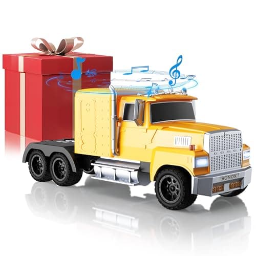 AONOX Cybertruck Bluetooth Speaker, Mini Bluetooth Car Speaker with LED Lights, FM Radio, USB TF Card, TWS Stereo Sound, for Desk Gaming Outdoor, Gift for Car Lovers - Image 1