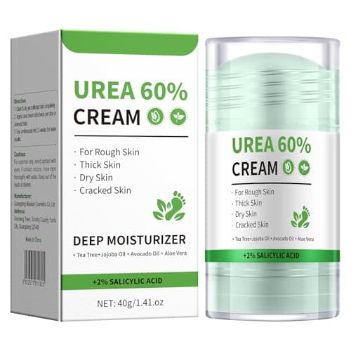 AOPEIBOTO Urea Cream 60 Percent for Feet Maximum Strength, Cracked Heel Stick, Urea Foot Cream for Very Dry Feet Knees Elbows Hands, Thickened Skin, 40g/1.41oz