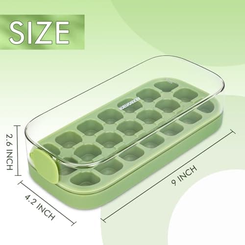 Ice Cube Tray, Easy Release Ice Mold - Silicone 21 pcs Ice Cube Trays for freezer - Ice Box for Cocktail, Tea, Coffee - Thumbnail 3